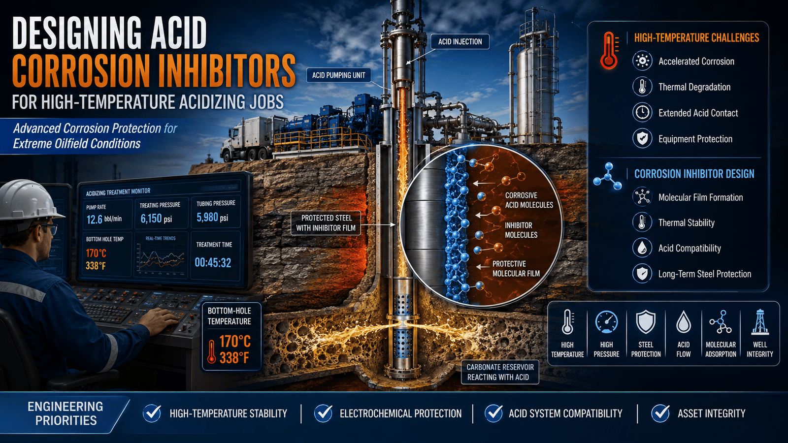 Designing Acid Corrosion Inhibitors for High-Temperature Acidizing Jobs